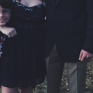 navy blue homecoming dress